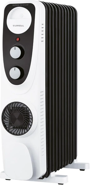 Luxell Lux11-Fp-Bw 11 Dilim 2700 Watt Turbo Fanlı Yağlı Radyatör (Siyah/Beyaz) ürün görseli 1