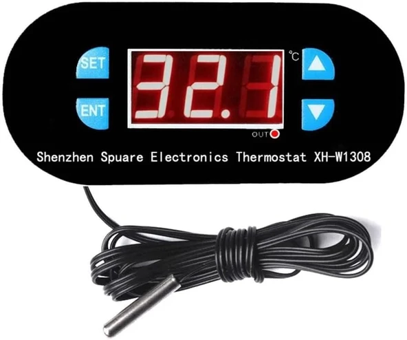 Sanec Röle Çıkışlı Dijital Termostat 12V Sıcaklık Xh-W1308 ürün görseli 1