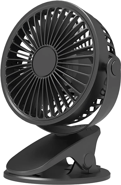 Sıkıştırmalı Şarj Edilebilir 3 Kademe Taşınabilir Kıskaçlı Mini Fan Sessiz Vantilatör Soğutma ürün görseli 1