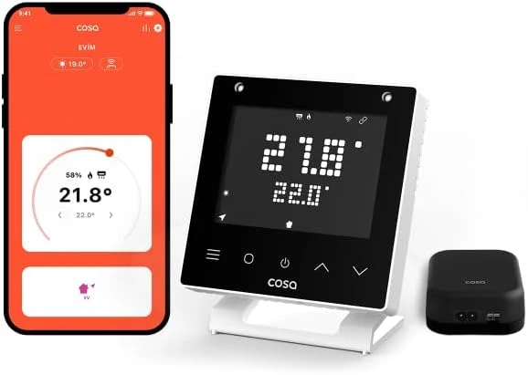 Cosa Akıllı Oda Termostatı V5, Wi-Fi Kablosuz Kombi Klima Kontrolü, Beyaz ürün görseli 1