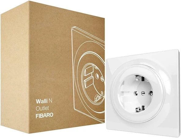 Fibaro N Type F/Walli-Line Standart Priz, Tip F, Beyaz, Fgwsonf-011 ürün görseli 1