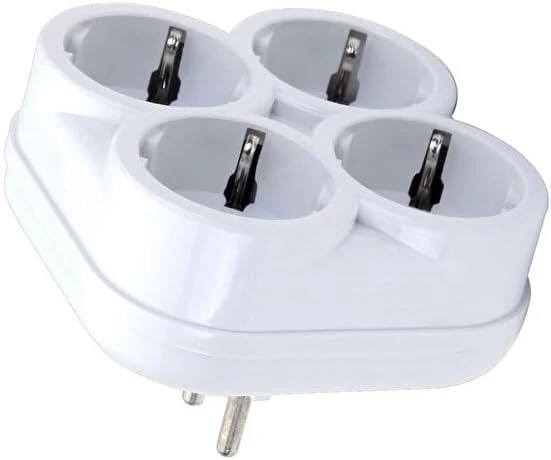 Usin Topraklı Çoklu Priz, 4'Lü Golyat Priz Çoklayıcı, 16 Amper, 250 Volt, Çok Renkli, Akım Korumalı, Türkiye Menşeili ürün görseli 1
