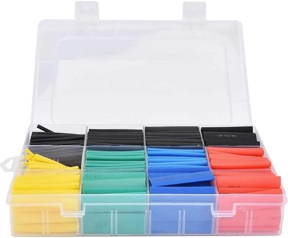 530 Adet 12 Boy Set Isıyla Daralan Makaron, Kablo Koruyucu Set, Elektrik Kablosu Için Isıya Dayanıklı Koruyucu, Kutulu, Çeşitli Boyutlarda, ürün görseli 1