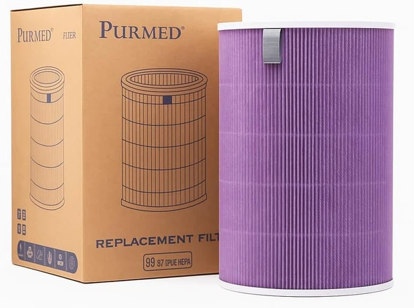 Purmed Air Purifier 4 Uyumlu Mor Hepa Filtre |Yedek Filtre | Pm2.5 Alerjen Temizleyici ürün görseli 1
