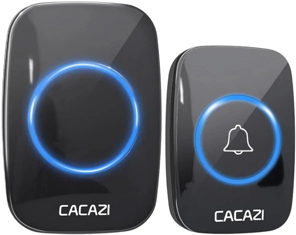 Kablosuz Uzaktan Kumandalı Kapı Zili Led Melodili 300 Metre Cacazi ürün görseli 1