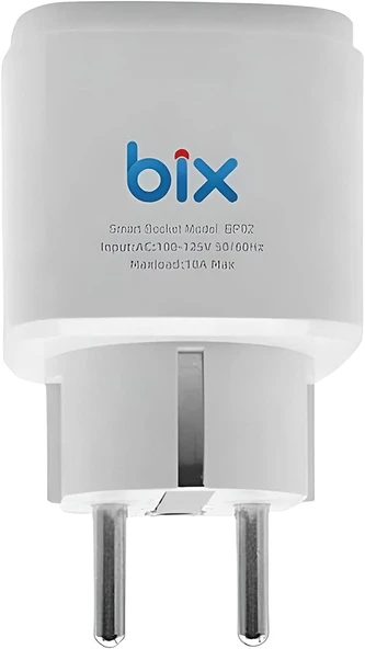 Bix Bp-02 Akım Korumalı Akıllı Priz Wifi Uzaktan Alexa Google Uyumlu 2200W Zamanlama Güvenli ürün görseli 1