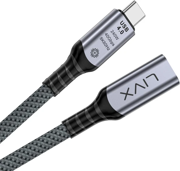 Livx Type C To Type C Usb4.0 240W 40Gbps 8K60Hz Uzatma Kablosu 1 Metre Lcu ürün görseli 1