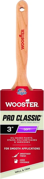 Wooster Brush Z1222-3 Beyaz Görkemli Açılı Kanat Boya Fırçası, 7,5 Cm ürün görseli 1