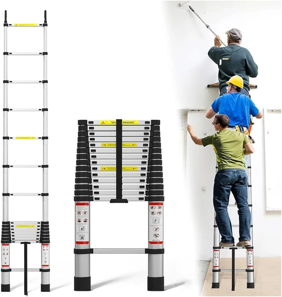 Robo Paslanmaz Çelik Katlanır Merdiven 5.1 Metre ürün görseli 1