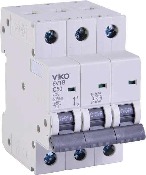 6Vtb-3C50 C50Aotomatik Sigorta 3X50A C 6Ka ürün görseli 1