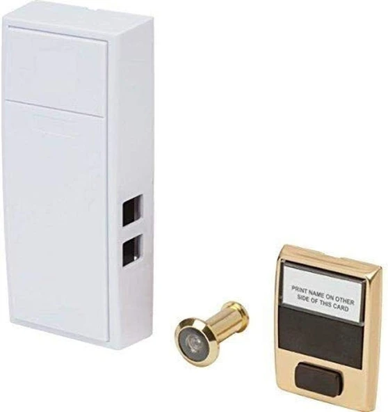 Newhouse Hardware Mch2V Kablosuz İki Notalı Mekanik Kapı Zili, Kapı Zili Düğmesi Görüntüleyici, Beyaz/Pirinç Kaplama ürün görseli 1