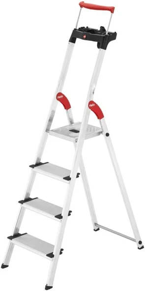 Hailo 8030 – 801 Alu-Güvenlik-Haushaltsleiter Xxr Easyclix – Basamak Dışarı Çekilebilen Güvenlik-Dirsek Multifunktionsschale, Alu, 4 Xxl ürün görseli 1