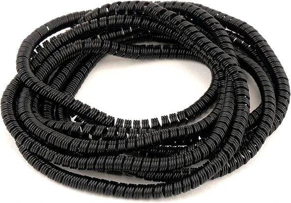 Spelt Şarj Aleti Kablosu Kablo Kordon Koruyucu Spiral Sarma Kılıf Koruma (Siyah) ürün görseli 1