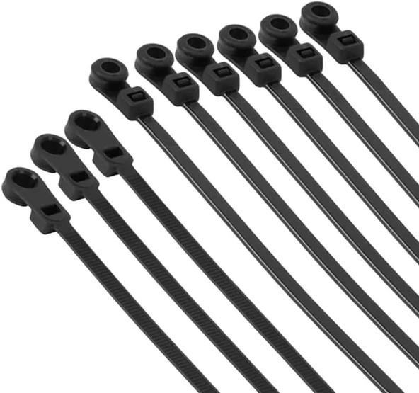 Vida Delikli Kablo Bağı Plastik Kelepçe 100Lü Paket Siyah 3.6X150Mm ürün görseli 1