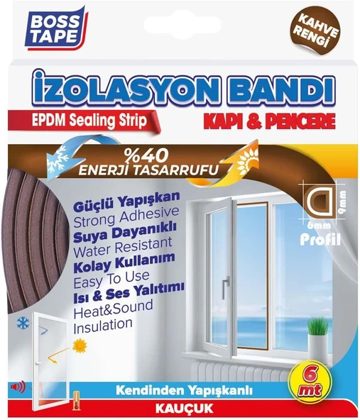 Tape Plastik Kapı Altı Hava Akımı Önleyici, 53 Mm X 2,5 Mt Boyut, Şeffaf ürün görseli 1