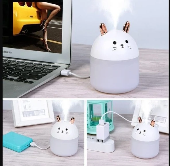 Netavantaj Sevimli Kawaii Hava Nemlendirici Lamba Beyaz ürün görseli 1