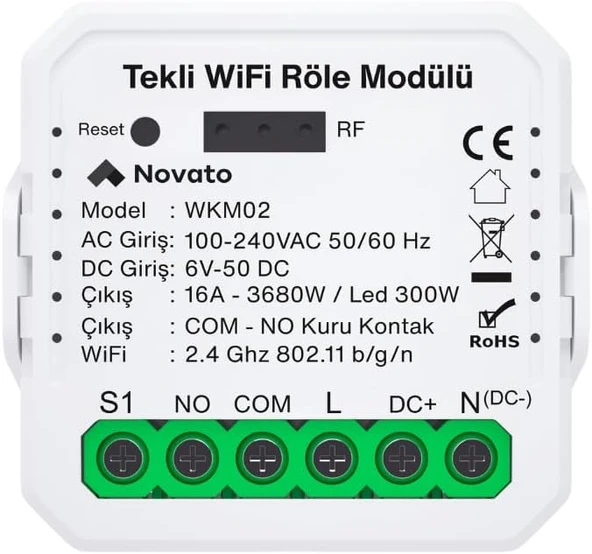 Wifi Kuru Kontak Modül (Tuya, Life Uyumlu) ürün görseli 1