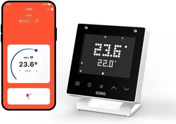 Cosa Akıllı Klima V5, Wi-Fi Bağlantılı Oda Termostatı, Uygulama Kontrollü ürün görseli 1