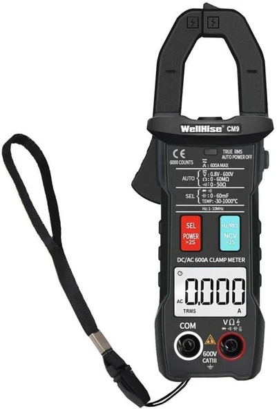Wellhise Cm9 600A Ac/Dc Dijital Otomatik Pensampermetre True Rms ürün görseli 1