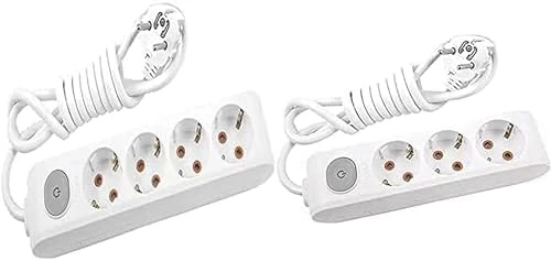 Multi-Let 4Lü Anahtar-Topraklı Kablolu Ç.K Priz + Multi-Let Üçlü Priz Anahtarlı Topraklı Kablolu Çocuk Korumalı 5 Mt ürün görseli 1