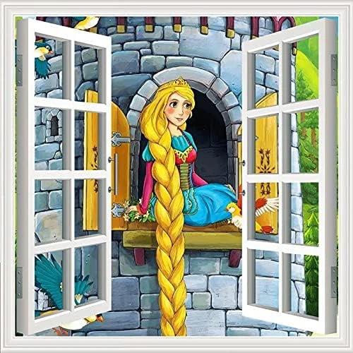 Pencere Poster Duvar Kağıdı Rapunzel Yapışkanlı Sticker ürün görseli 1