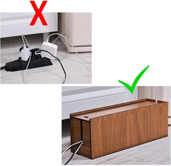 Kablo Kutusu 40X12X14 Cm Kablo Priz Düzenleyici Organizer ürün görseli 1