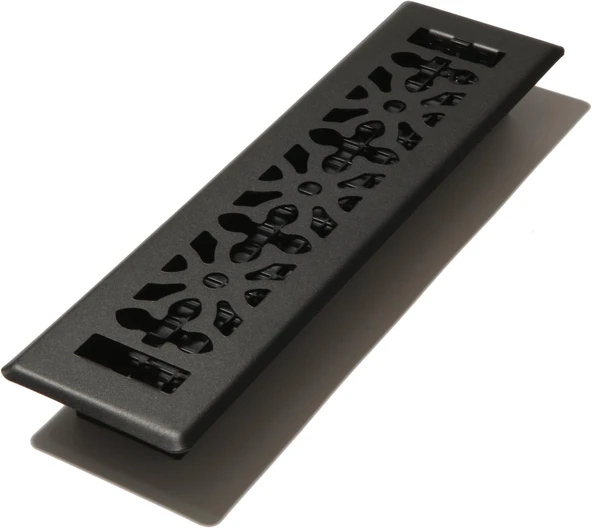 Grates 2 Inch 12 Inç Gotik Black Steel Floor Register, Agh212-Blk ürün görseli 1