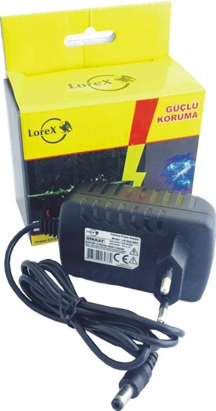 Lorex Lr-Gucsw1 12V 1A Adaptör, 12V Priz Tipi Adaptör, Led Kamera Adaptörü ürün görseli 1