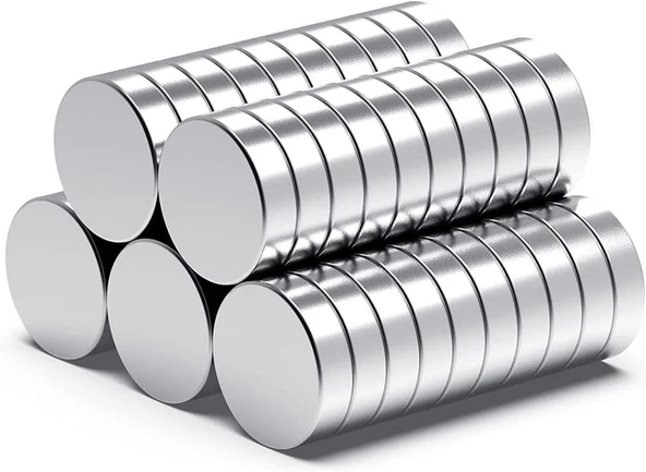 Ø10X3 Mm Neodyum Mıknatıs Silindir D10X3 Mm (10'Lu Paket) ürün görseli 1