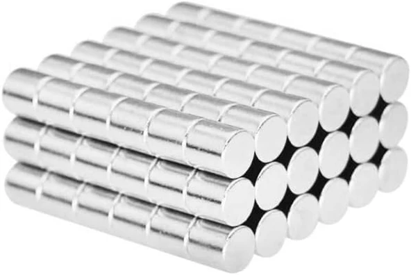 Neodyum Mıknatıs Ø5X5 Mm - Yuvarlak Güçlü Mıknatıs 50 Adet ürün görseli 1