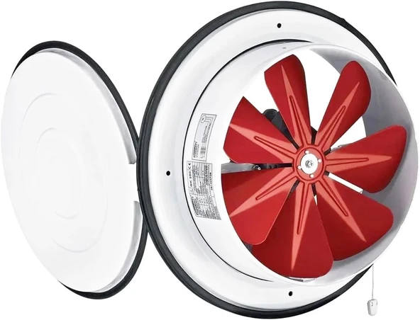 Kapaklı Banyo Wc İşyeri Havalandırma Aspiratörü Fanı Kirli Hava Kötü Koku Metal Vantilatör 250 Mm ürün görseli 1