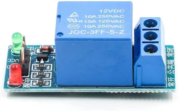 Sanec Tek Kanallı 12V Röle Modülü Tekli Röle Kartı 1 Kanal Arduino ürün görseli 1