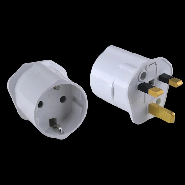 Tek-Iş 529630 İngiliz Erkek Fişli Seyahat Adaptörü Ingiltere Arabistan Umre Hac Fişi Çevirici Priz Dönüştürücü ürün görseli 1
