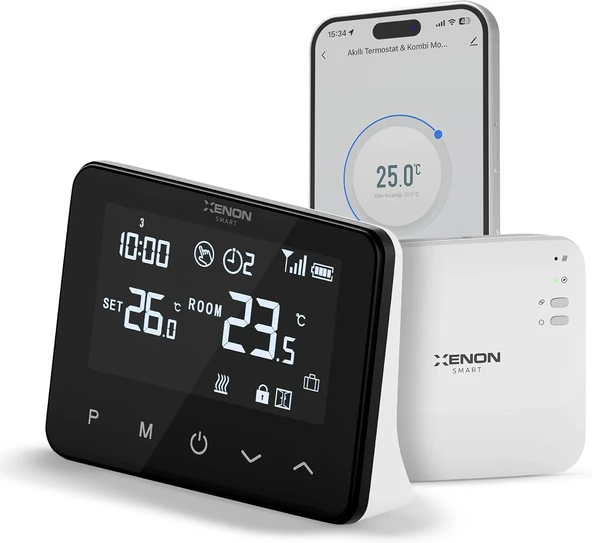 Xenon Akıllı Wi-Fi Termostat Uzaktan Uygulama Ile Edilebilen Kombi Su Sıcaklık Modülü X7402 ürün görseli 1