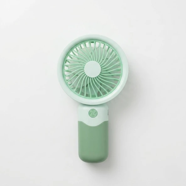 Mini-Fan Taşınabilir El Fanı, Usb Şarjlı, 3 Kademeli Hız, Masaüstü Standlı, 15 Cm, 3 Kademeli Hız Ayarlı, Yeşil ürün görseli 1