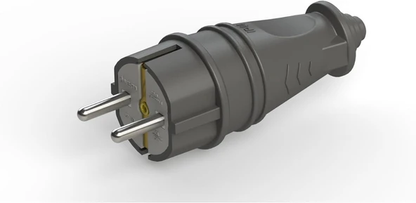 Nead Kauçuk Topraklı Erkek Fiş 4001 | 16A 220-230V | 2P+Topraklı | Sanayi Tipi Dayanıklı Fiş | Yerli Üretim ürün görseli 1