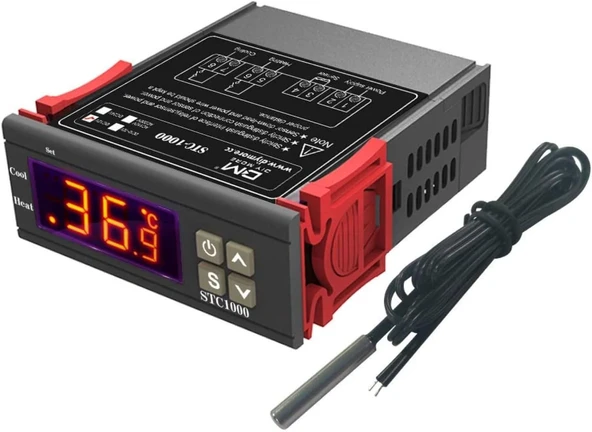 Termostat - Dijital Termostat - Kuluçka Termostatı - Stc-1000 220V Dijital Termostat - Stc-1000 Dijital Sıcaklık ürün görseli 1