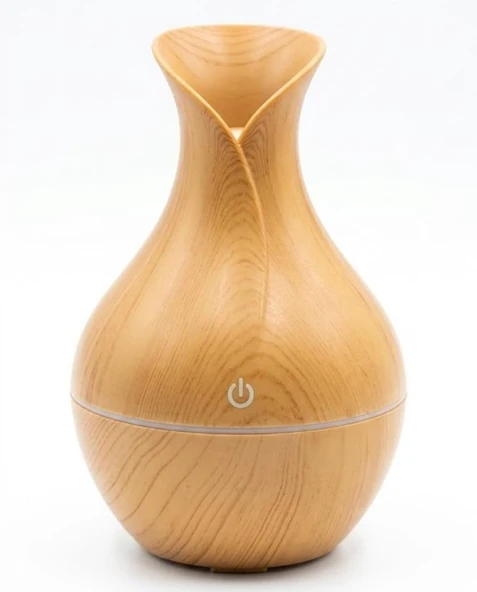 Ultrasonik Hava Nemlendirici Aroma Difüzörü, Ahşap Görünümlü, 15 Cm Yükseklik, 10 Cm Genişlik ürün görseli 1