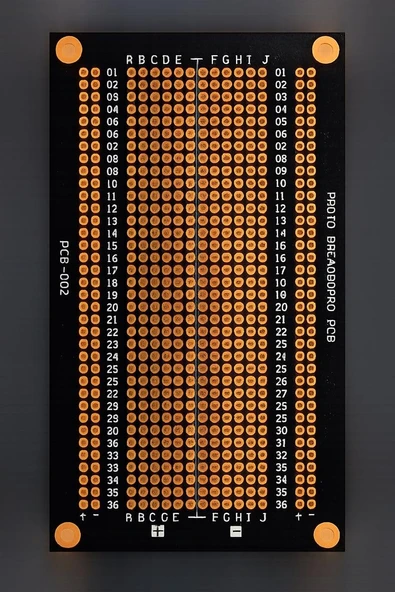 Pcb-002 484 Noktalı Siyah Bakırlı Çift Yüzlü Pcb Proto Board (94X64Mm) ürün görseli 1