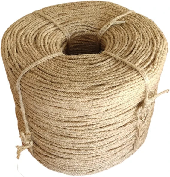Jüt İpi Hasır Ipi Kırnap İpi İpi Keten İpi - Süsleme Hobi El İşi Jüt Ip Hasır İp (4 Mm, Metre, 200) ürün görseli 1