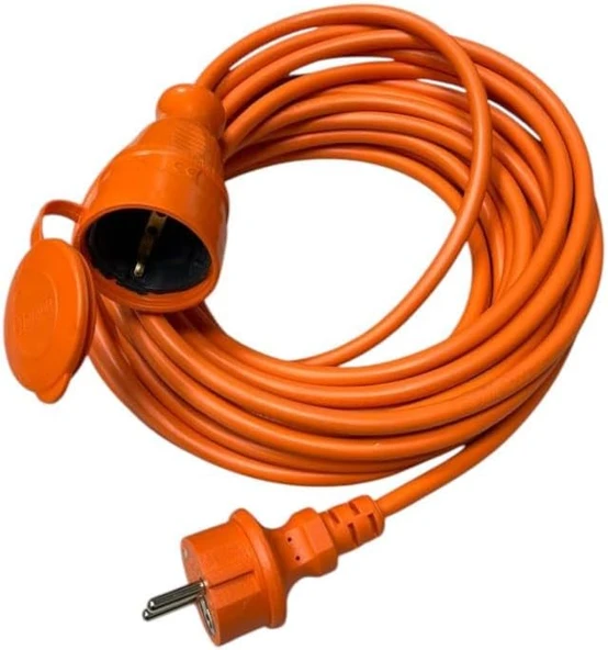 20 Metre Seyyar Uzatma Kablosu – 3X1.5Mm² Kablo, Ip44 Koruma, Turuncu Renk, Fransız Tipi Fiş, 250V/16A, Dış Mekan Uyumlu Bylion ürün görseli 1