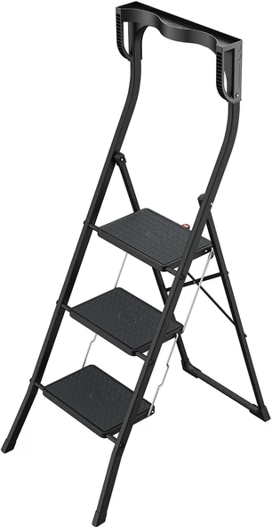 Hailo K77 Comfortlıne 3 Basamaklı Merdiven Siyah Renk Tek Ebat Hl 4343-310 ürün görseli 1