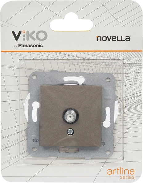 Novella/Trenda Antrasit Uydu Prizi F Kon 10 Db Mek+Düğme Kapak ürün görseli 1
