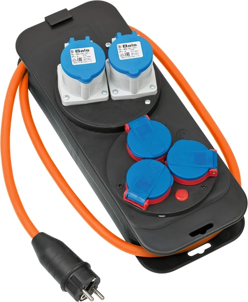 Brennenstuhl Cee 230 V Kamp Elektrik Dağıtıcı, Topraklı Fişli (2 X Cee Priz, 3 X Topraklı Priz, 1,5 M H07Rn-F 3G2,5 Kablo, Turuncu, Kamp Kullanımı Için Ideal, Almanya'Da Üretilmiştir) ürün görseli 1
