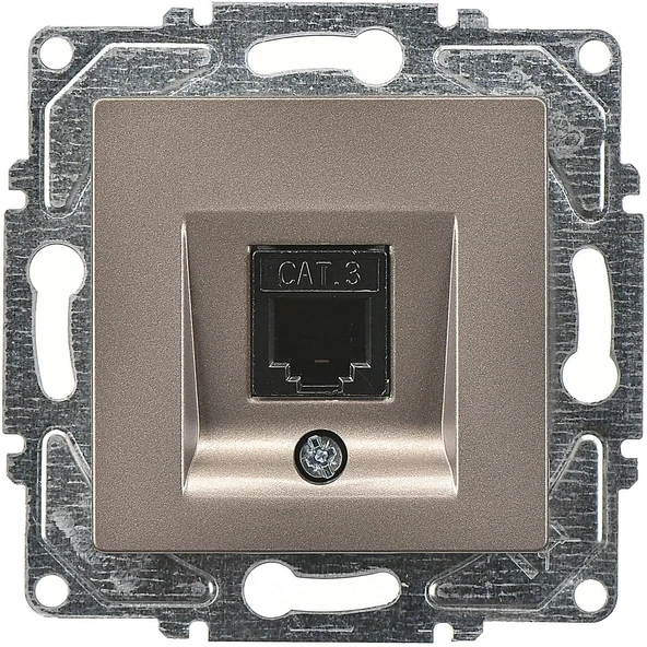 Eqona Metallic Antrasit Numeris Telefon Priz(Cat3)(Acili)(Mkz) ürün görseli 1