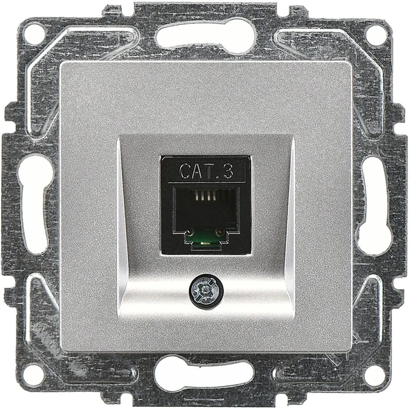 Günsan Eqona Metallic Gumus Numeris Telefon Priz(Cat3)(Acili)(Mkz) ürün görseli 1