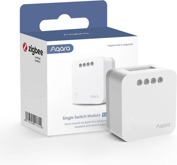 Aqara Tek Anahtar Modülü T1 (Nötr Iletkensiz) (Homekit), Beyaz ürün görseli 1