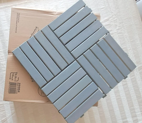 Akasya Ahşap Yer Karosu, Gri̇ 30X30 Cm, 10'Lu Paket, 0.9 M² Yer Kaplama ürün görseli 1