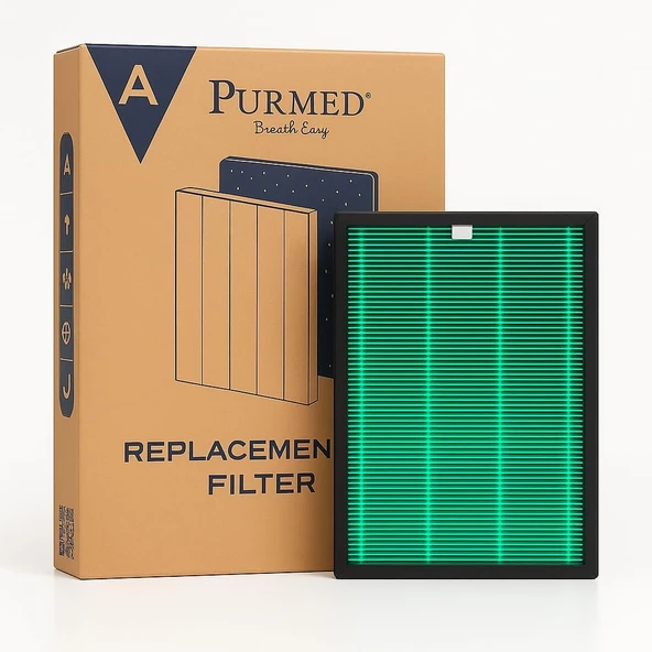 Purmed Coway Ap‑1018F Uyumlu Hava Temizleyici Filtre Seti – Hepa + Aktif Karbon Keçe, Tam Filtrasyon ürün görseli 1