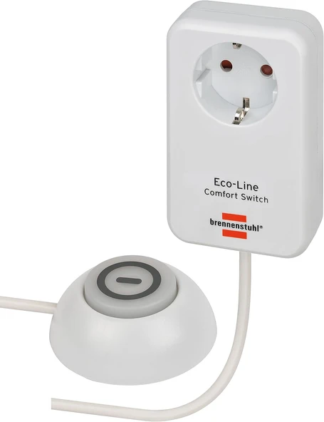 Brennenstuhl Line Switch Adaptör El Csa 1 (Işıklı El/Ayak Şalterli Priz, Yüksek Dokunma Korumalı, 1,5 M Kablo) ürün görseli 1